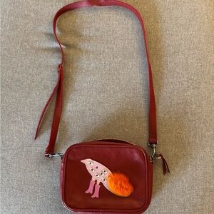 MIN & MON leather bird purse
